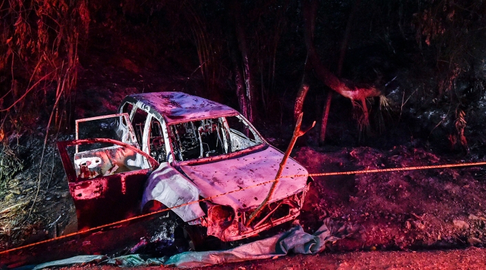 El vehículo en el que fue asesinada Karina García, candidata a la Alcaldía de Suárez (Cauca) El vehículo en el que fue asesinada Karina García, candidata a la Alcaldía de Suárez (Cauca)