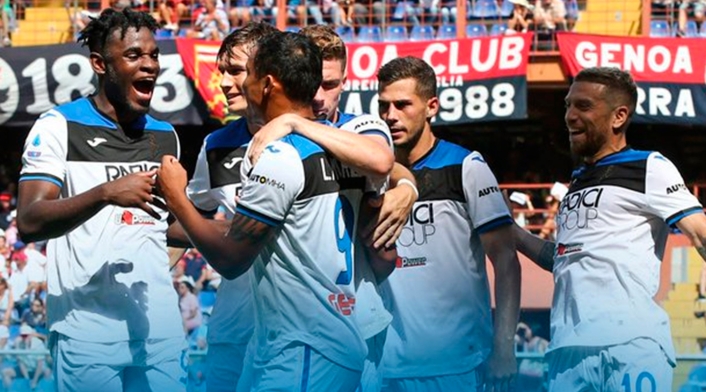 Duván Zapata y Luis Fernando Muriel celebrando el triunfo ante Génova Duván Zapata y Luis Fernando Muriel celebrando el triunfo ante Génova