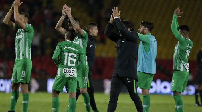 Atlético Nacional celebrando un triunfo