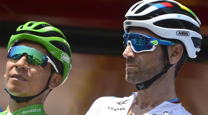 Nairo Quintana y Alejandro Valverde