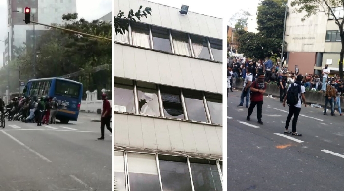 Protestas en cinco universidades de Bogotá