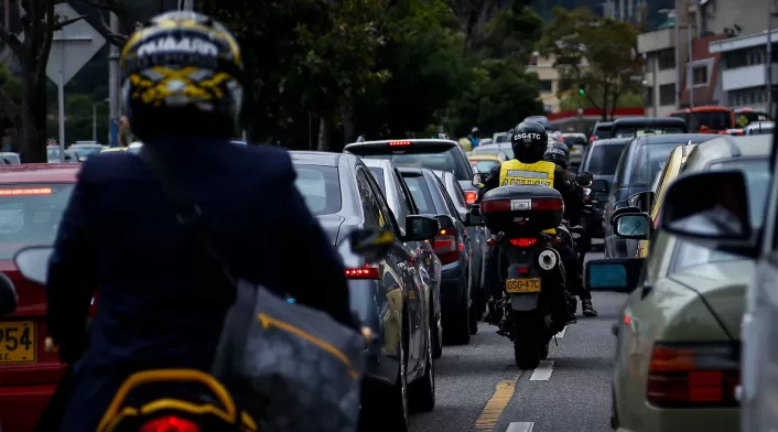 Trancón en Bogotá movilidad en Bogotá