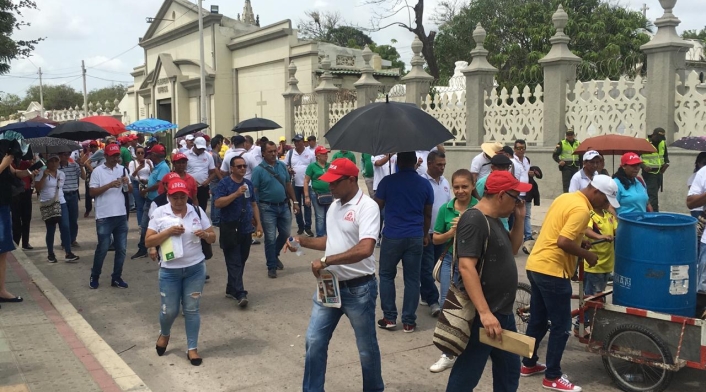 Maestros marchan en Barranquilla.