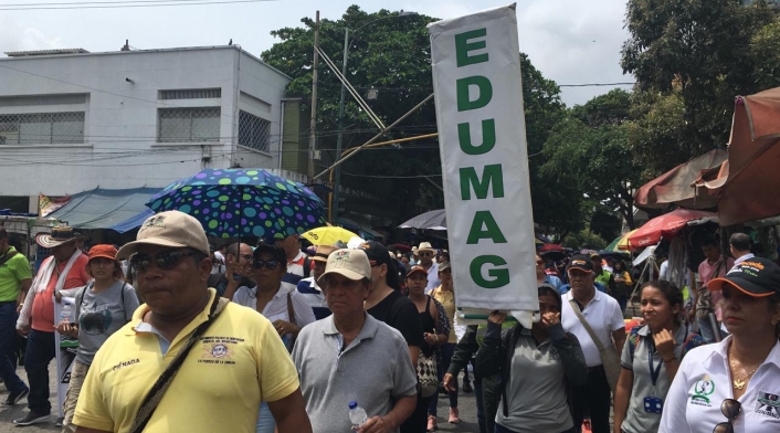 Manifestantes en Santa Marta.