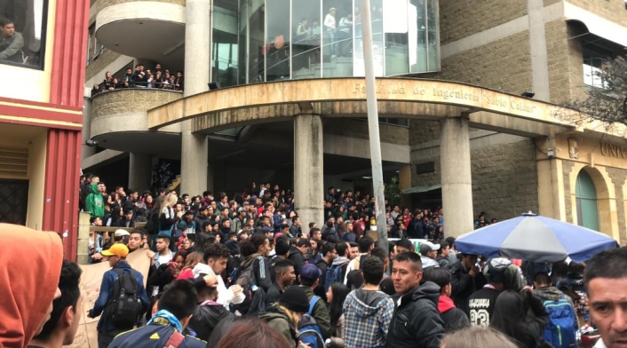 Concentración en la Universidad Distrital de Bogotá.