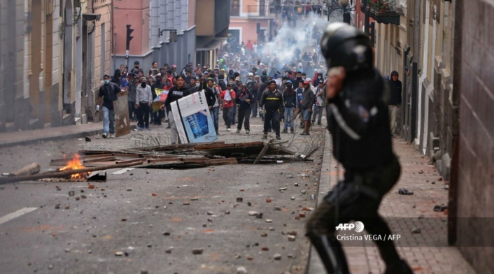 Violentas protestas en Ecuador