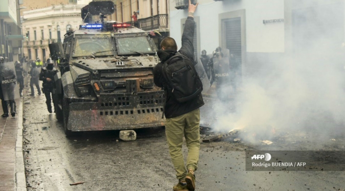 Violentas protestas en Ecuador
