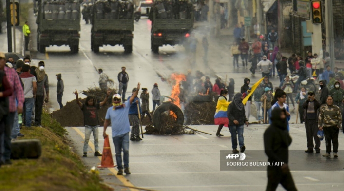 Violentas protestas en Ecuador