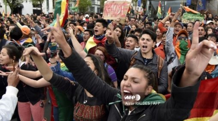 Manifestaciones en Bolivia