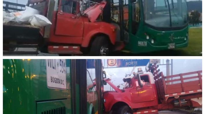 Accidente en la Autopista Norte de Bogotá