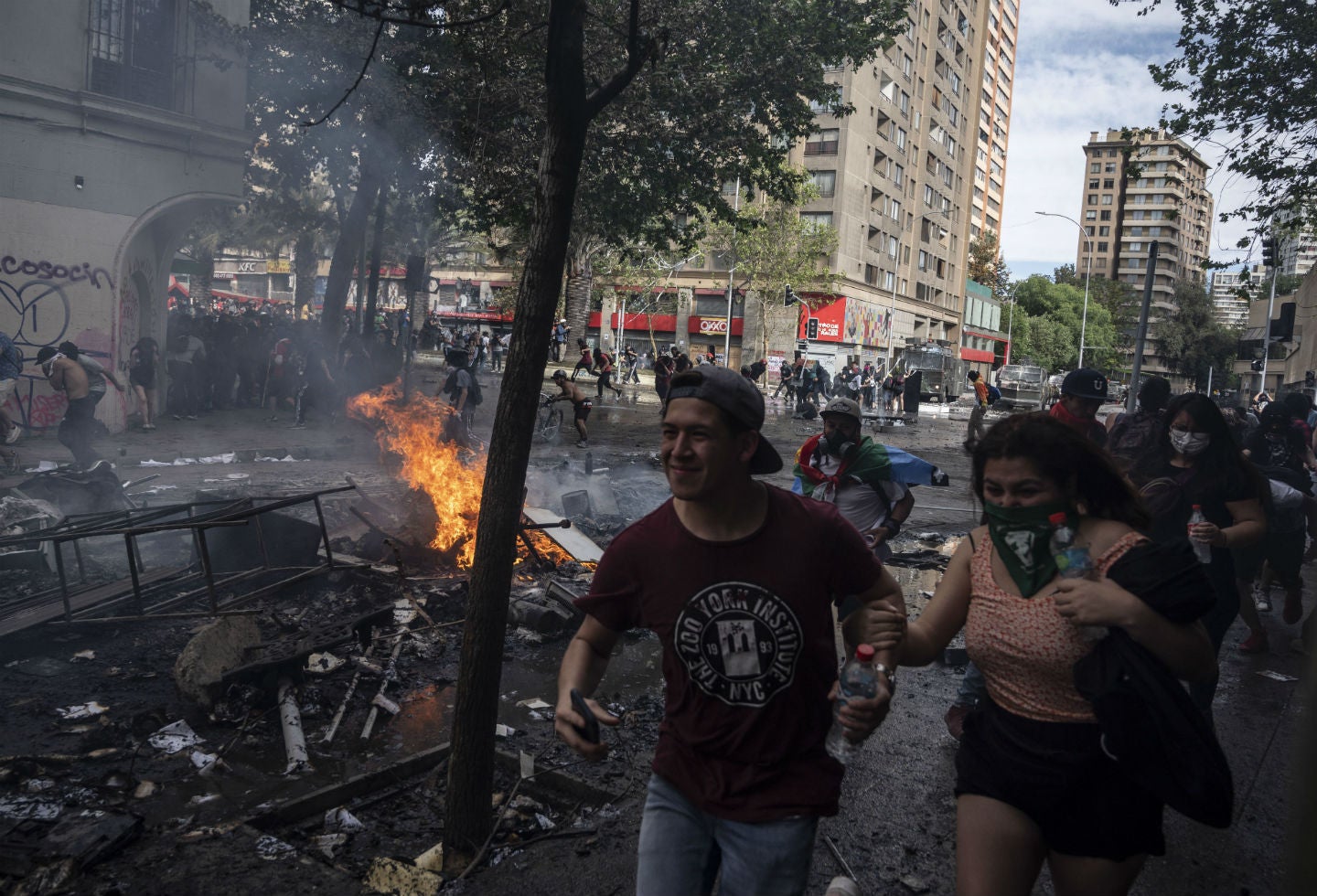 Violentas protestas en Chile