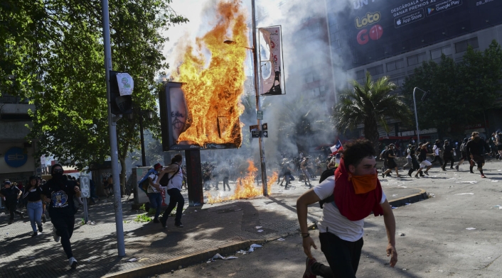 Violentas protestas en Chile