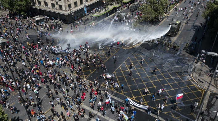 Violentas protestas en Chile