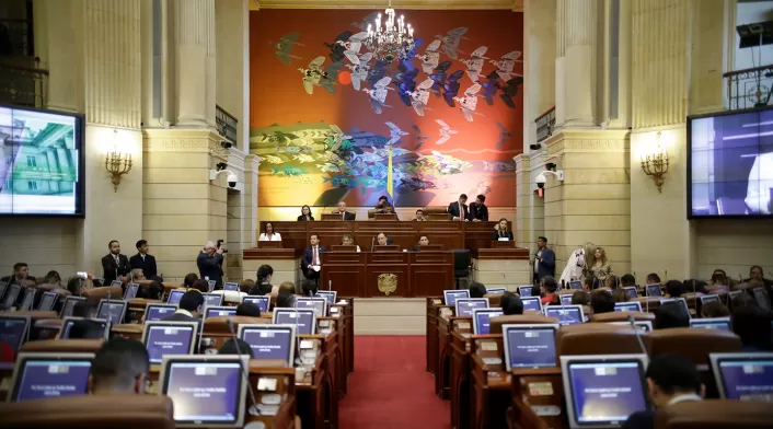 El Congreso de la República, en Bogotá