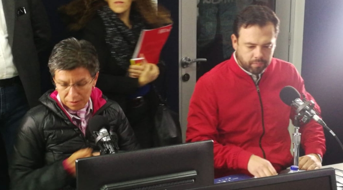 Claudia López y Carlos Fernando Galán en el Debate Inteligente.