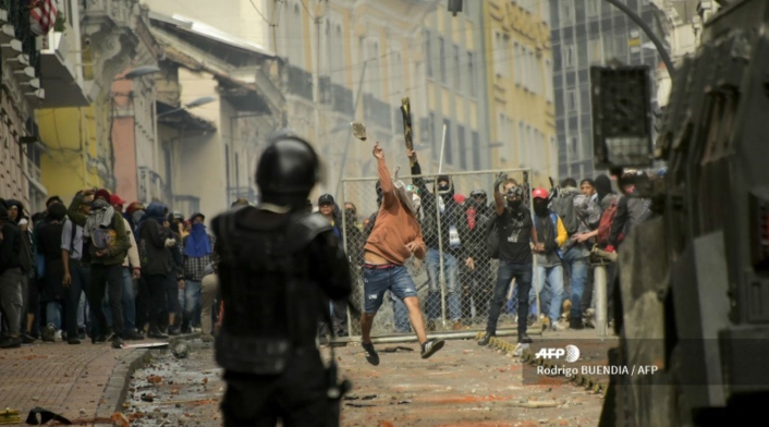 Protestas violentas en Ecuador