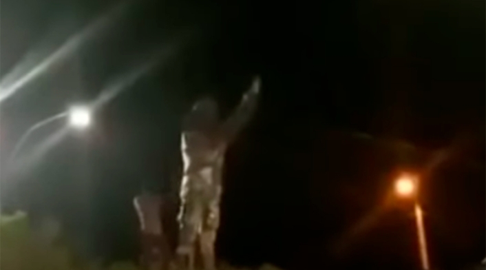 La estatua de Hugo Chávez derribada en Riberalta, departamento Beni, en Bolivia