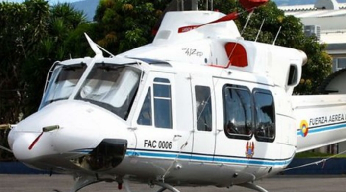 Helicóptero de la FAC accidentado