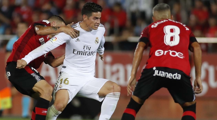James Rodríguez jugando con el Real Madrid 2019