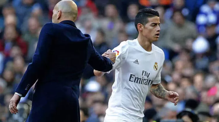 James Rodríguez y Zidane