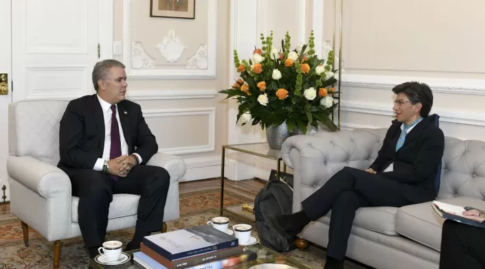 Iván Duque reunido con Claudia López Iván Duque reunido con Claudia López