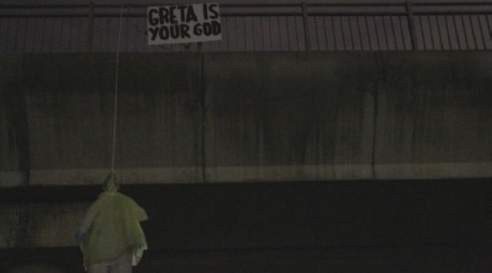 Muñeco de Greta Thunberg