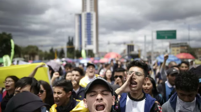 Marchas de estudiantes en Bogotá Marchas de estudiantes en Bogotá