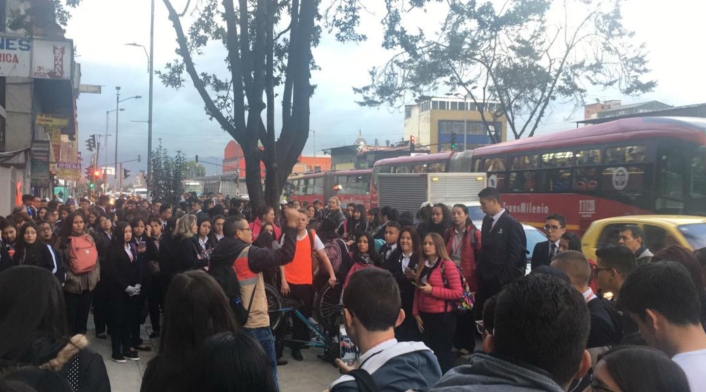 Marcha de estudiantes del SENA en Bogotá Marcha de estudiantes del SENA en Bogotá