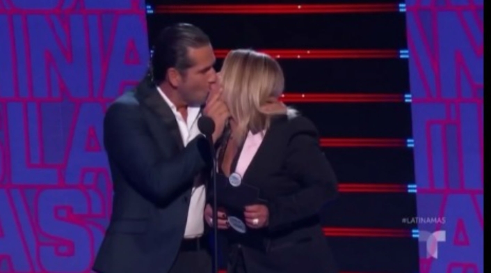 Ana María Polo y Gregorio Pernia en los Latin Amas 2019.