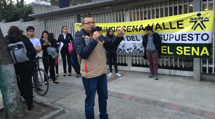 Marcha de estudiantes del SENA en Bogotá Marcha de estudiantes del SENA en Bogotá