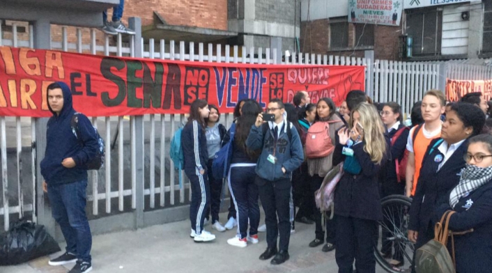 Marcha de estudiantes del SENA en Bogotá Marcha de estudiantes del SENA en Bogotá