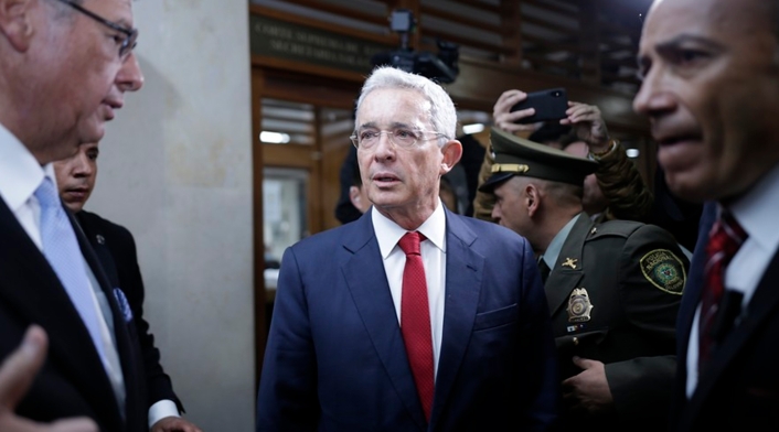 El expresidente Álvaro Uribe Vélez en la Corte Suprema de Justicia