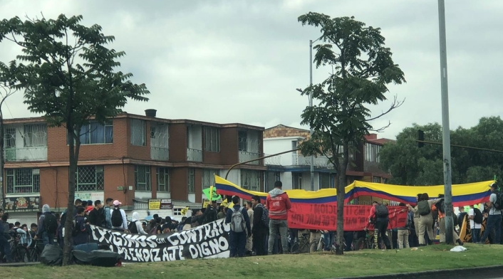 Marchas de estudiantes del Sena, en Bogotá