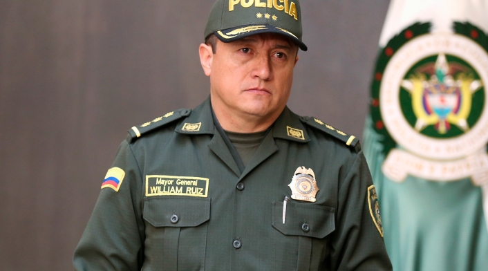 El mayor general William Ernesto Ruiz Garzón, saliente director del Instituto Nacional Penitenciario y Carcelario (Inpec)
