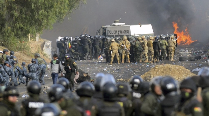 Manifestaciones en Bolivia
