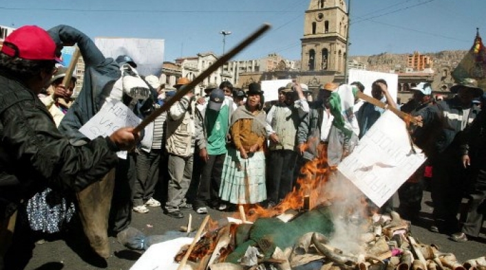 Protestas en Bolivia