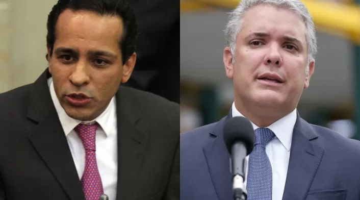 El senador Alexnader López y el presidente Iván Duque. El senador Alexnader López y el presidente Iván Duque.