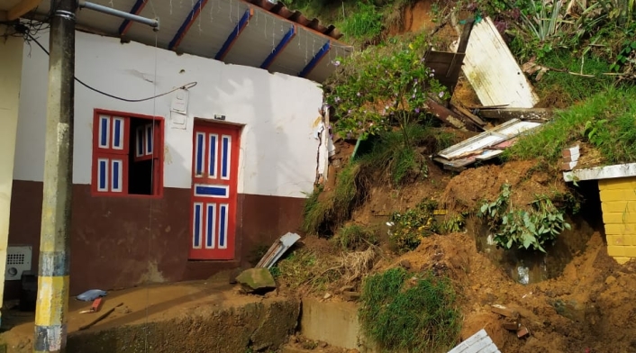 Casas afectadas en Jericó