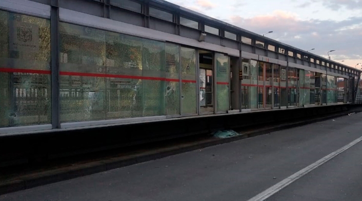 Daños en estación Transmilenio