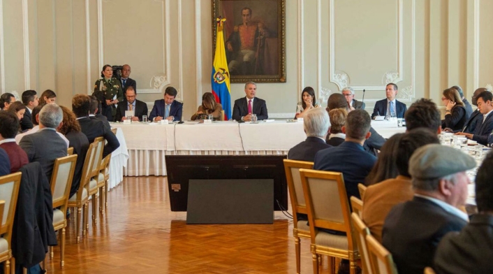 Reunión de Duque con estudiantes