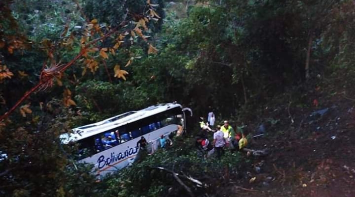 Bus accidentado en la vía Cúcuta-Pamplona
