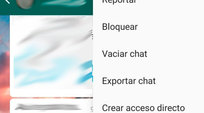 Pasos para exportar chat de WhatsApp