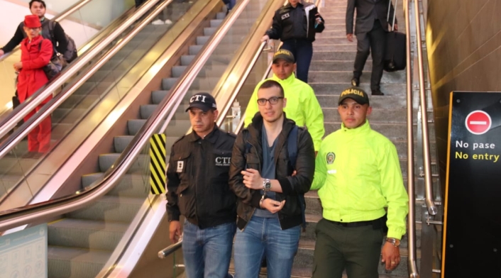 Captura de Félix García Chabur en Bogotá.