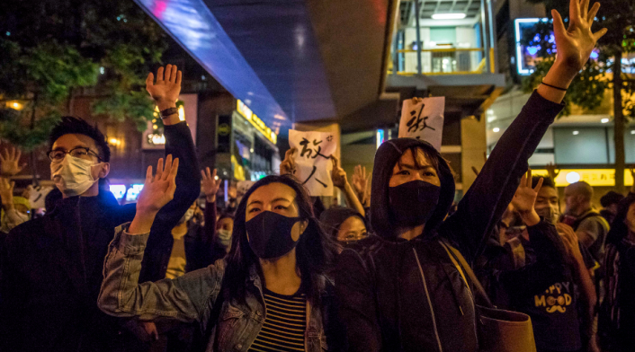 Manifestaciones pacíficas en Hong Kong