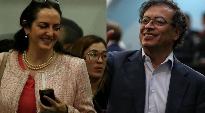 María Fernanda Cabal y Gustavo Petro