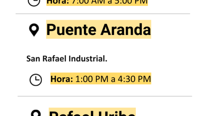 Cortes de luz miércoles 13 de noviembre en Bogotá.