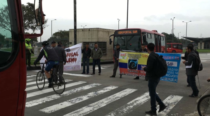 Protestas de conductores de Transmilenio