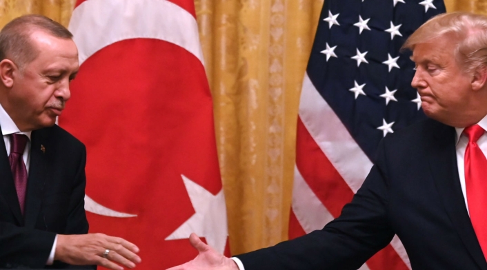 Recep Tayyip Erdogan y Trump reunidos en la Casa Blanca