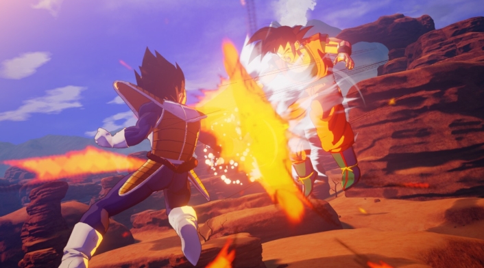 Gokú contra Vegueta en Dragon Ball Z: Kakarot