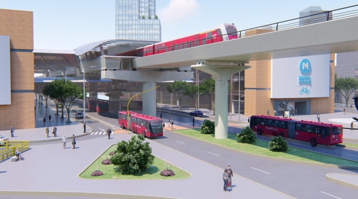 Proyección de lo que será la primera línea del metro para Bogotá